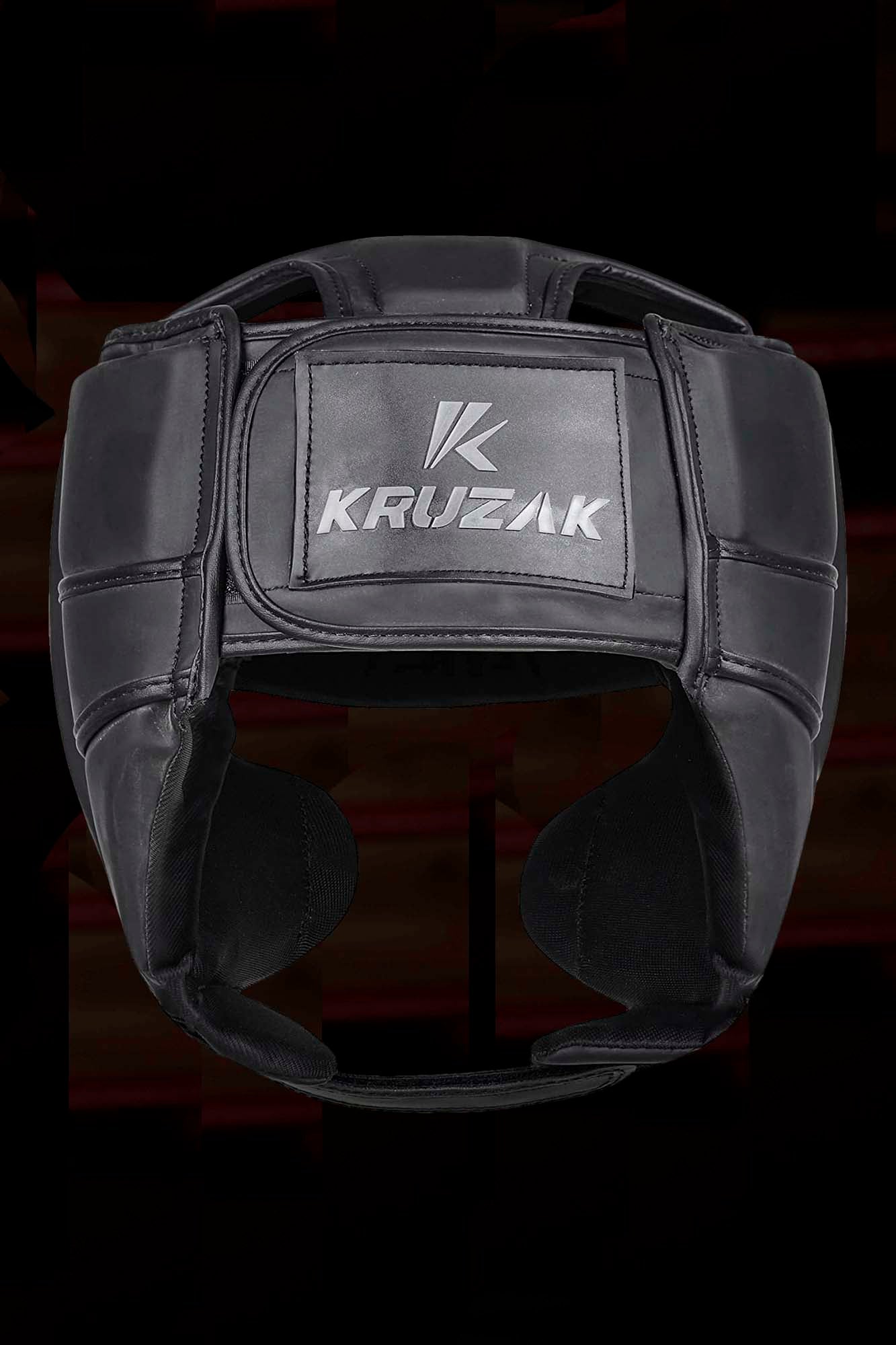 Matte-Black MMA Kick Boxing Unisex Head Guard